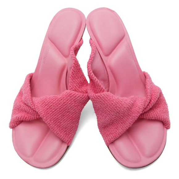 JACQUEMUS Barbie Pink Sandals with Twist Detail- NEW - Picture 4 of 7